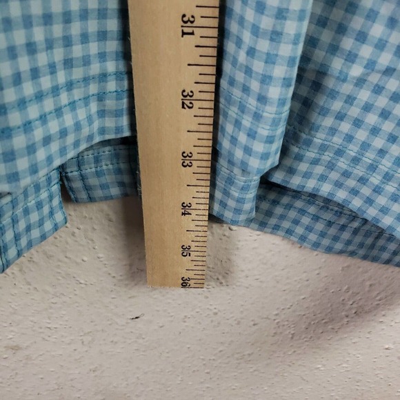 Game Guard Outdoors Fishing Shirt Mens 4X Blue Gingham Short Sleeve Vented - Picture 8 of 10